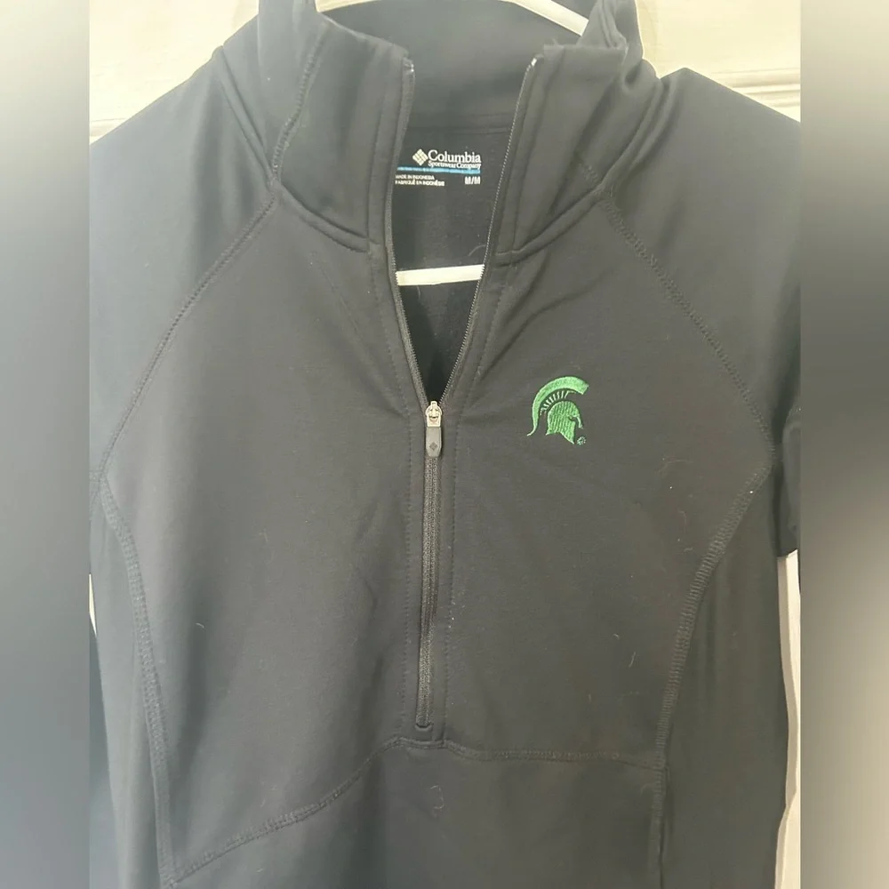 Michigan State Spartans Columbia womens 1/4 zip pullover Size Medium MSU Sparty - Picture 5 of 13